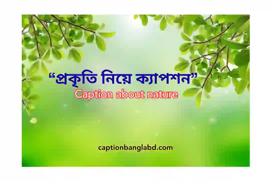 প্রকৃতি নিয়ে ক্যাপশন