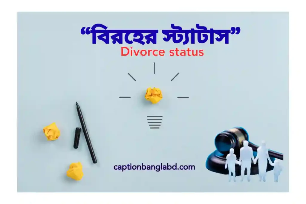 700+ স্টাইলিশ বিরহের স্ট্যাটাস। Divorce status-2025
