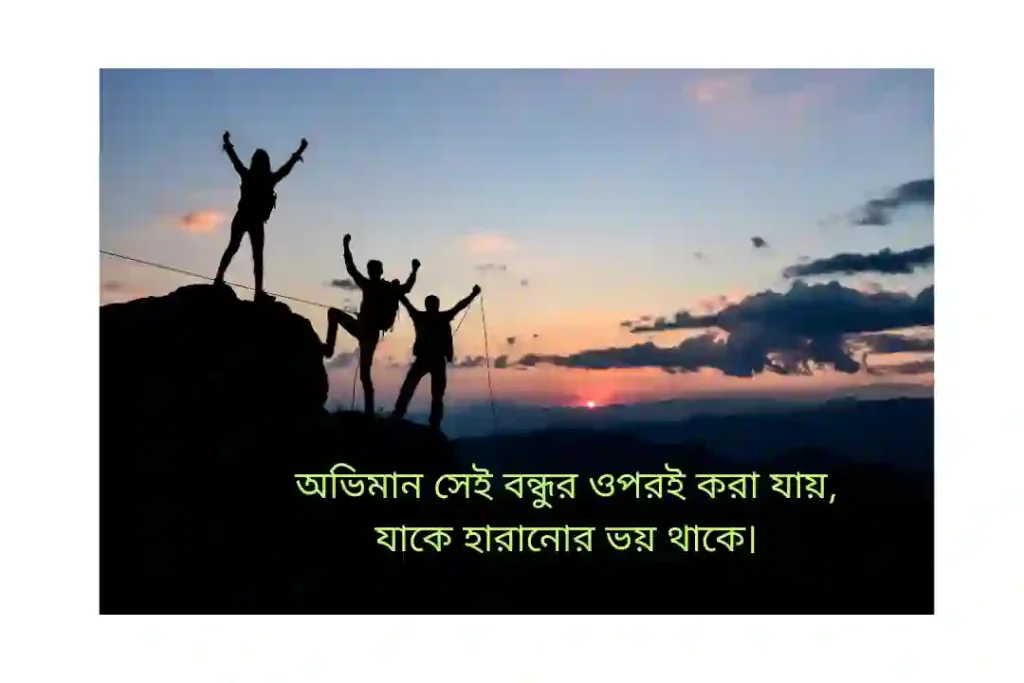 বন্ধুত্বের অভিমান নিয়ে উক্তি